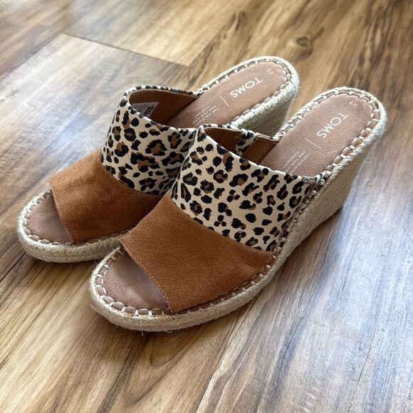 TOMS Monica Espadrille Wedge Sandals Size 9 - Picture 2 of 7